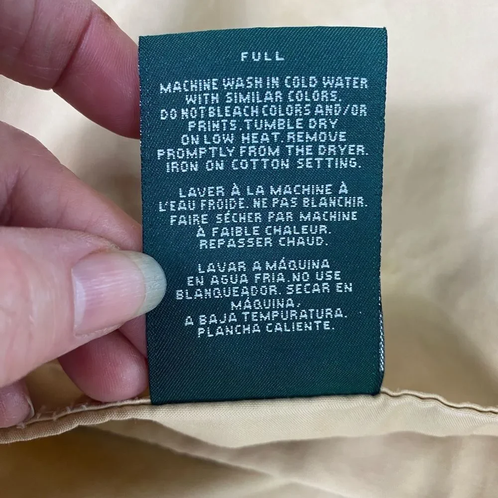 Ralph Lauren “Regent” gold Flat Sheet with Decorative Ladder Stitch